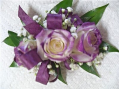 Arnold Florist Purple-Violet Corsage (can pick your colors)