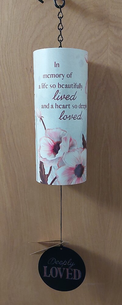 AF Ivory 22&quot; Cylinder Sonnet Chime, Deeply Loved
