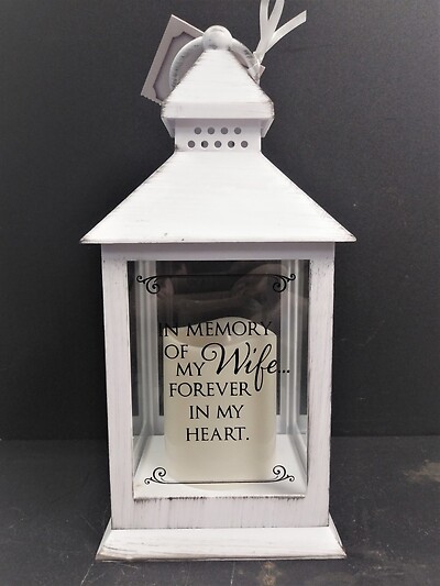 AF Small White Wash Lantern, Wife