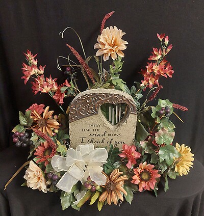 AF Fall Silk Decorated Chime, Every Time the Wind Blows...