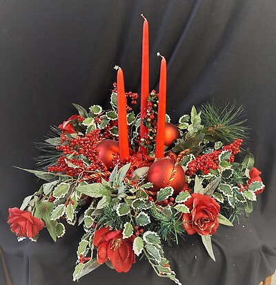 Red Christmas Passion Centerpiece