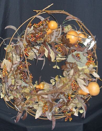 Seasonal Gourd Wreath (permanent)