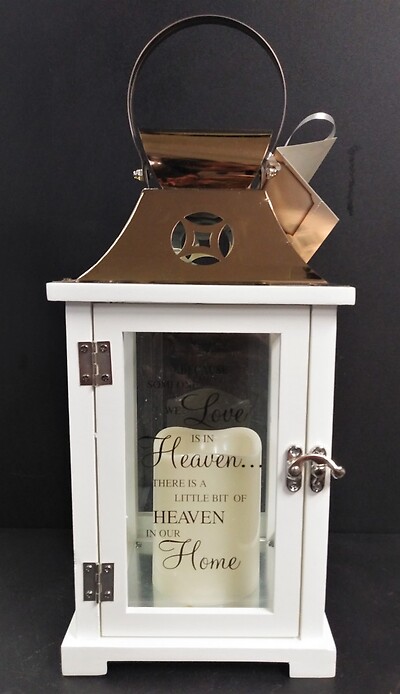 Keepsake Lantern with Led Candle-Heaven In Our Home