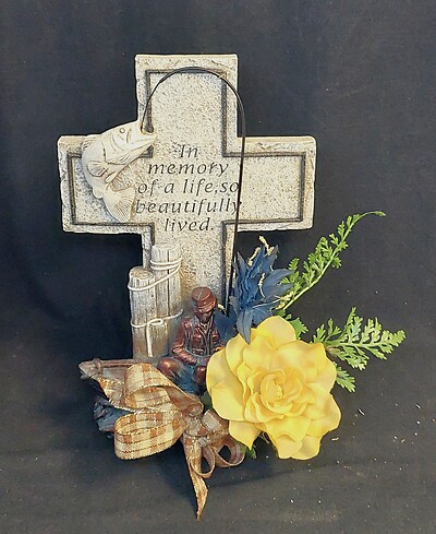 AF Fisherman Cross with Silk Decor