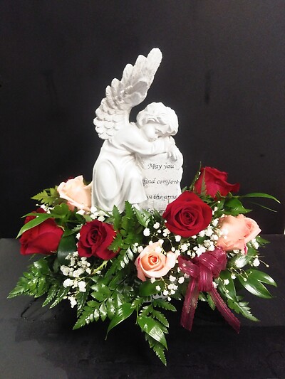AF Fresh Flower Comfort Angel with Roses