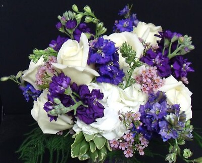 AF Purple and White Bouquet