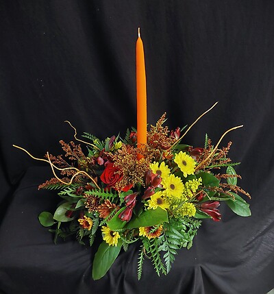 Centerpiece with Single Candle