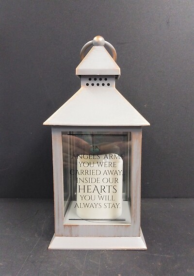 AF Small Gray and Bronze Wash Lantern, In Angels&#039; Arms