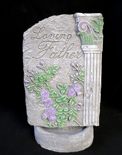 Weathered Cement Stone Loving Father-Purple