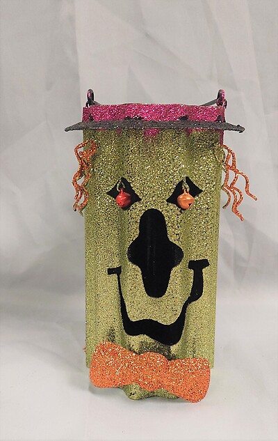 Glitter Jack -O&#039;-Lantern Candle Holder