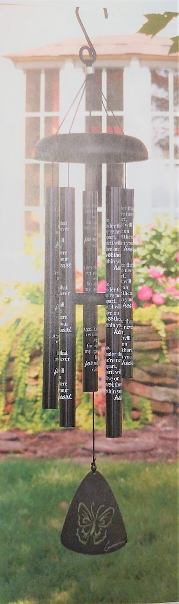 AF 30&quot; Black Sonnet Chime, &quot;Never Far Apart&quot; (Chime Only)