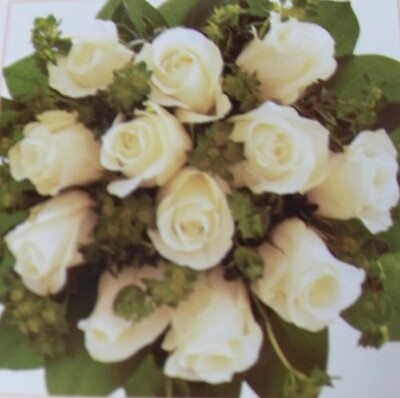 Arnold Florist White Rose Nosegay
