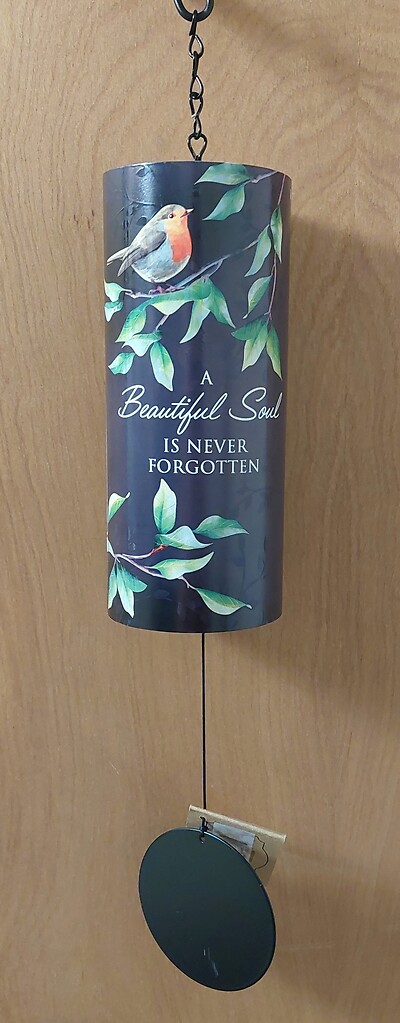 AF Black 22&quot; Cylinder Sonnet Chime, A Beautiful Soul