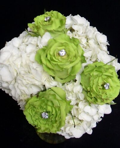 AF Hydrangea and Rose Bridesmaid Bouquet