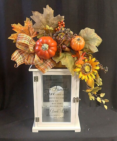 AF Large Lantern Family Tree with Fall Swag