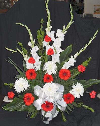 Arnold Florist Red and White Bouquet
