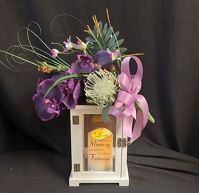 AF Silk Tropical Keepsake Lantern with Led Candle-When Someone You Love