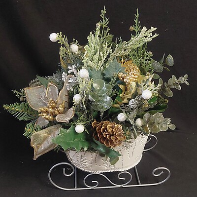 AF Winter White Sleigh, Silk Design 1