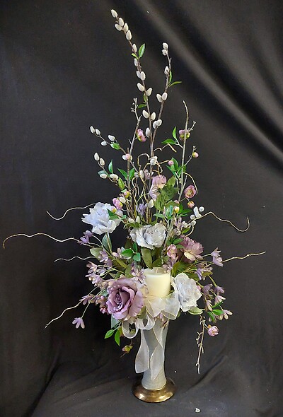 AF Purple Decorated Candle Holder