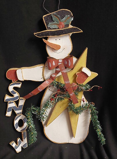 AF Wooden Snowman Hanger