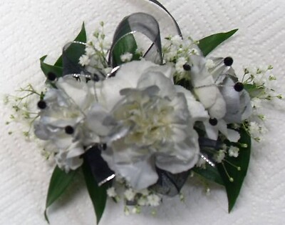 Arnold Florist Silver Corsage