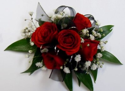 AF Red Sweetheart Rose Wrist Corsage (can pick your colors)