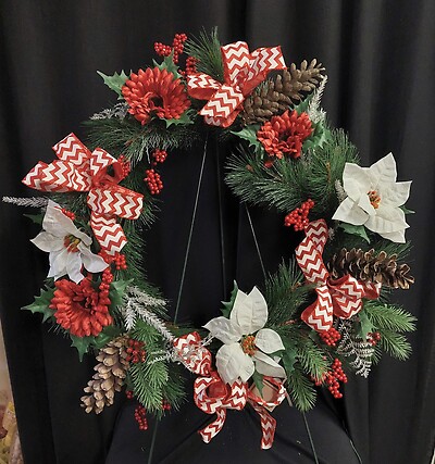 AF Chevron Christmas Wreath