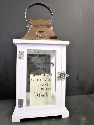 Keepsake Lantern with Led Candle-In loving Memory