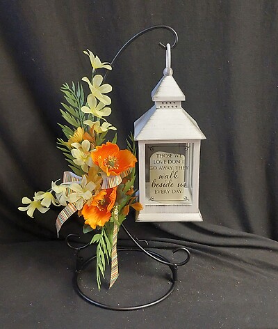 AF Small Whitewash Lantern, Those we love Silk Display 3