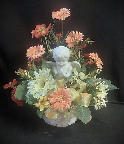 AF Cherub Silk Arrangement 1
