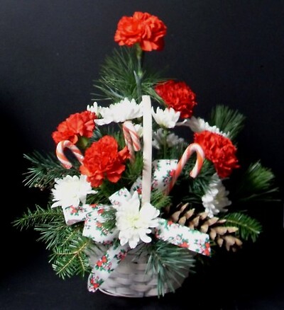 AF Candy Cane Basket