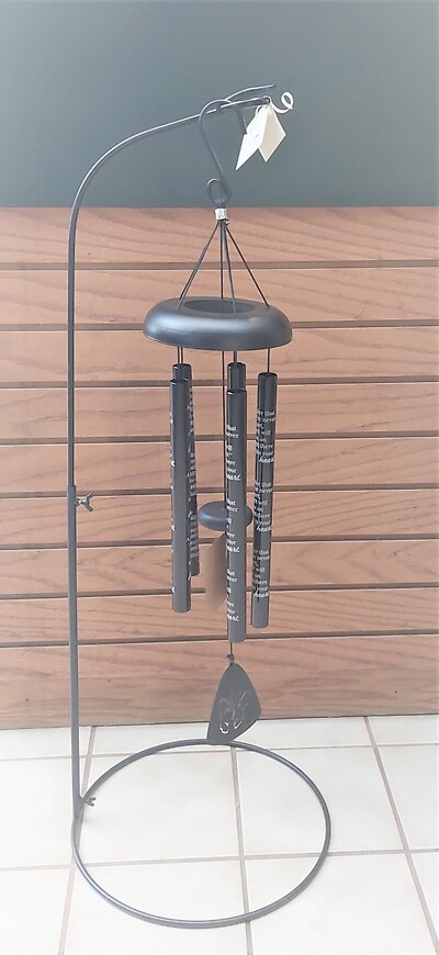 AF 30&quot; Black Sonnet Chime, &quot;Never Far Apart&quot; (Chime Only)