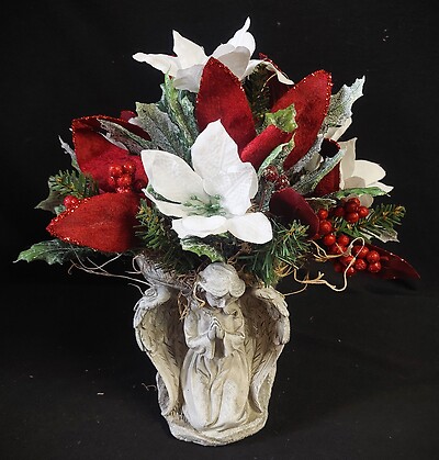 AF Winter Silk Angel Planter