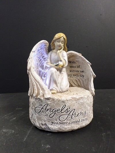 AF Lighted Angel Statue, In Angel&#039;s Arms