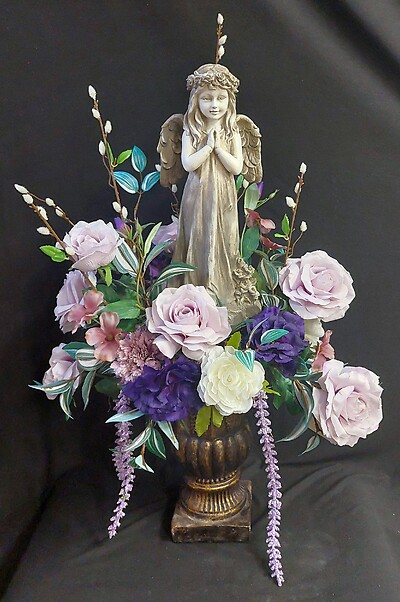 AF Silk Praying Angel Design 1