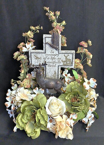 AF Deer Cross Silk Arrangement 2