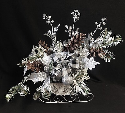 AF Winter White Sleigh, Silk Design 2