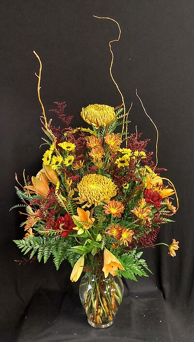 AF Large Fall Mixed Vase Arrangement